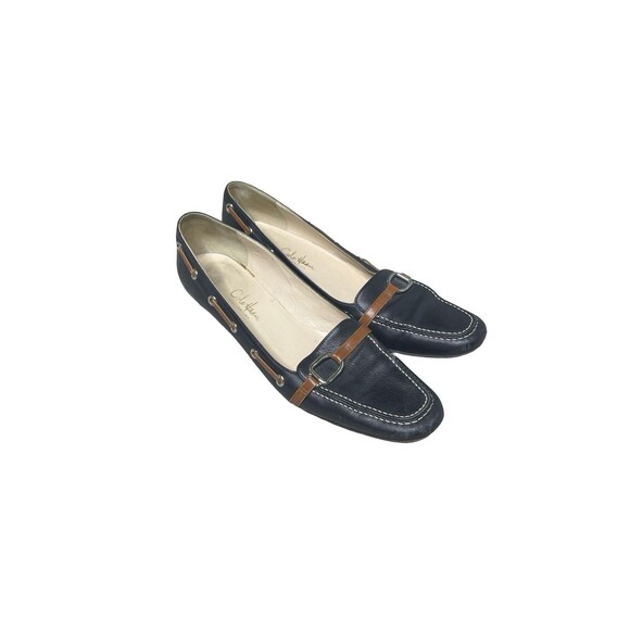 Cole Hann Women Shoes Kitten Heel Fall Autumn Buckle size 7.5 Black - Picture 1 of 12